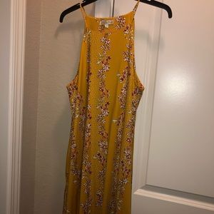 Yellow halter dress